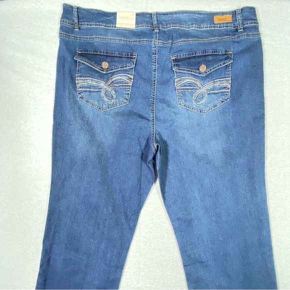 Angels Forever Young Curvy Bootcut Jeans Womens 24W Embellished Flap Pockets NWT - Picture 7 of 16